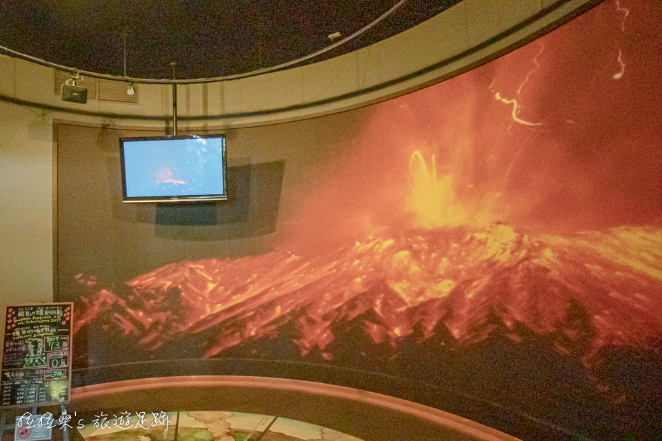 櫻島遊客中心後半段則是櫻島火山的歷史、介紹