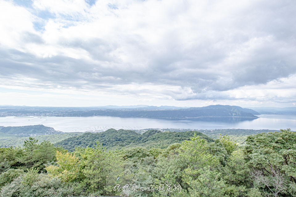 櫻島湯之平展望所能遠眺鹿兒島市區