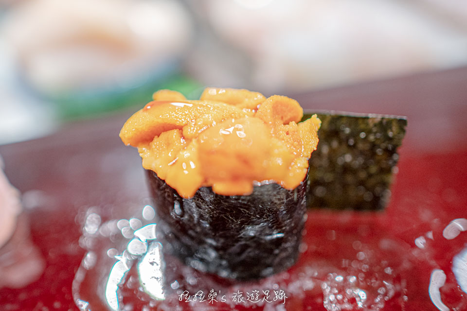 大和壽司的海膽壽司，口感十分滑順，能吃出海膽原本淡淡的鹹味