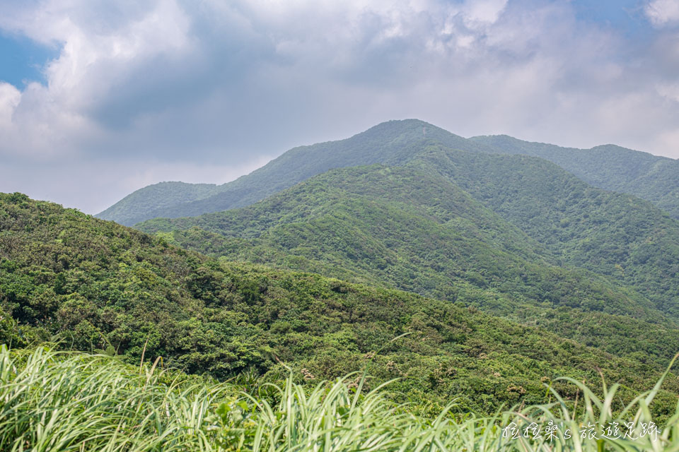 龍洞岬步道還能眺望四周翠綠的群山